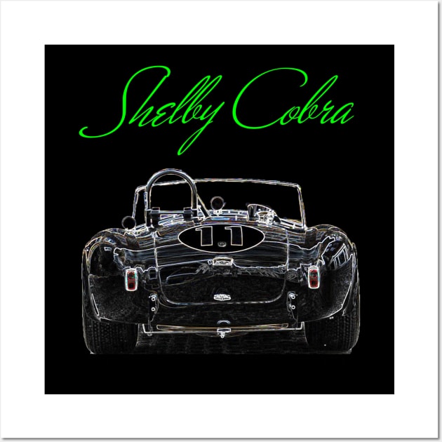 AC Cobra Shelby Car Rear View Wall Art by JFK KARZ